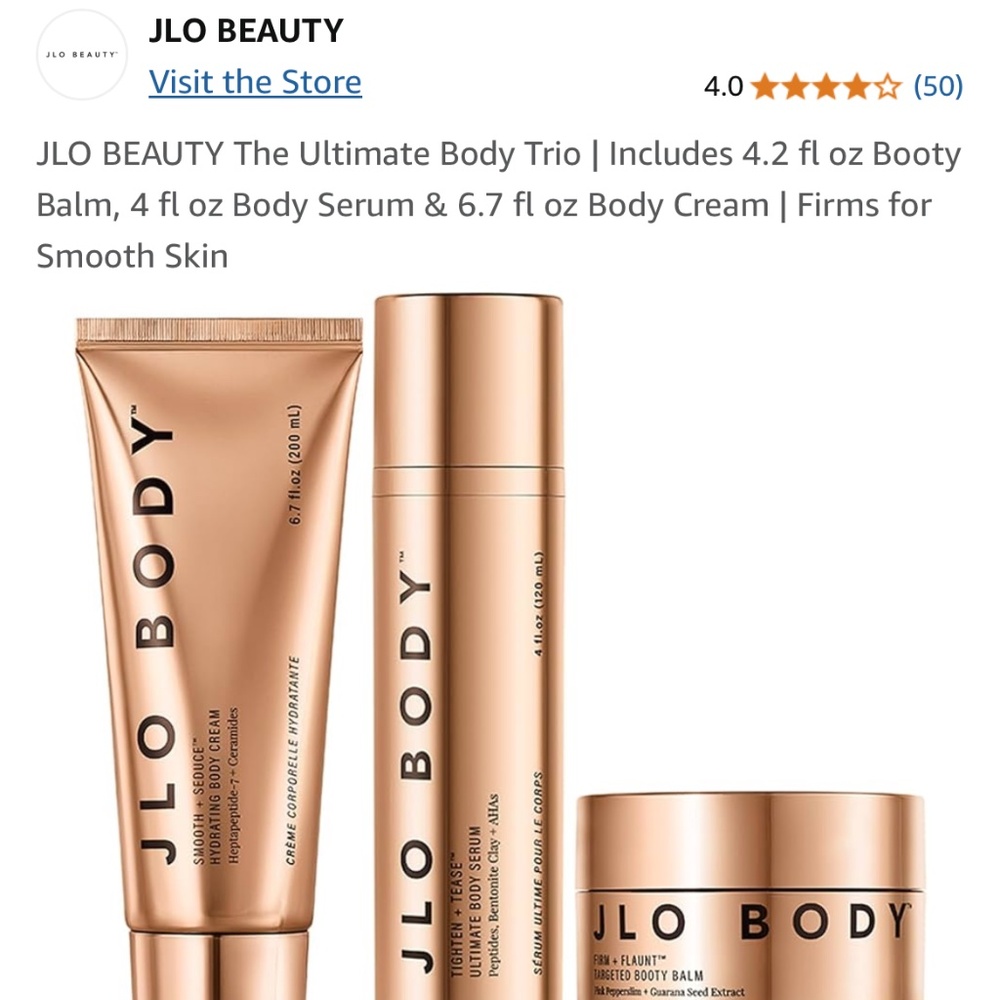 Brand new JLo large size skincare trio